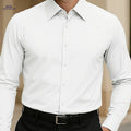 100% Cotton Men's Long Sleeve Button-Up Shirt for Casual & Travel   OAXG 