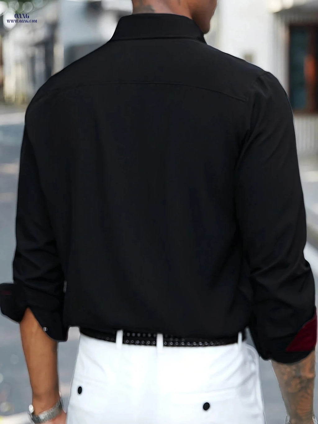 1853 Men's Slim Fit Shirt - Stylish Multi-Button Design, Long Sleeve   OAXG 