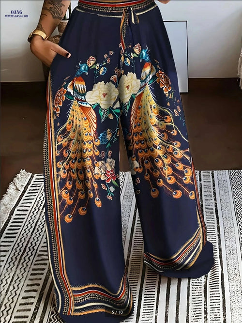 2023 Fashion Peacock Brushed Long Pants - Summer Casual Style   OAXG 