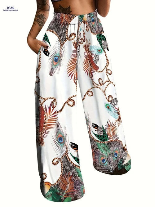 2023 Fashion Peacock Brushed Long Pants - Summer Casual Style   OAXG 