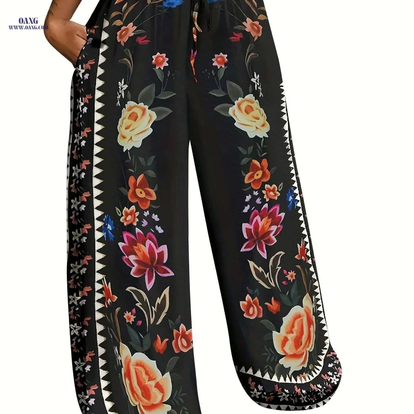 2023 Fashion Peacock Brushed Long Pants - Summer Casual Style   OAXG Blue / S