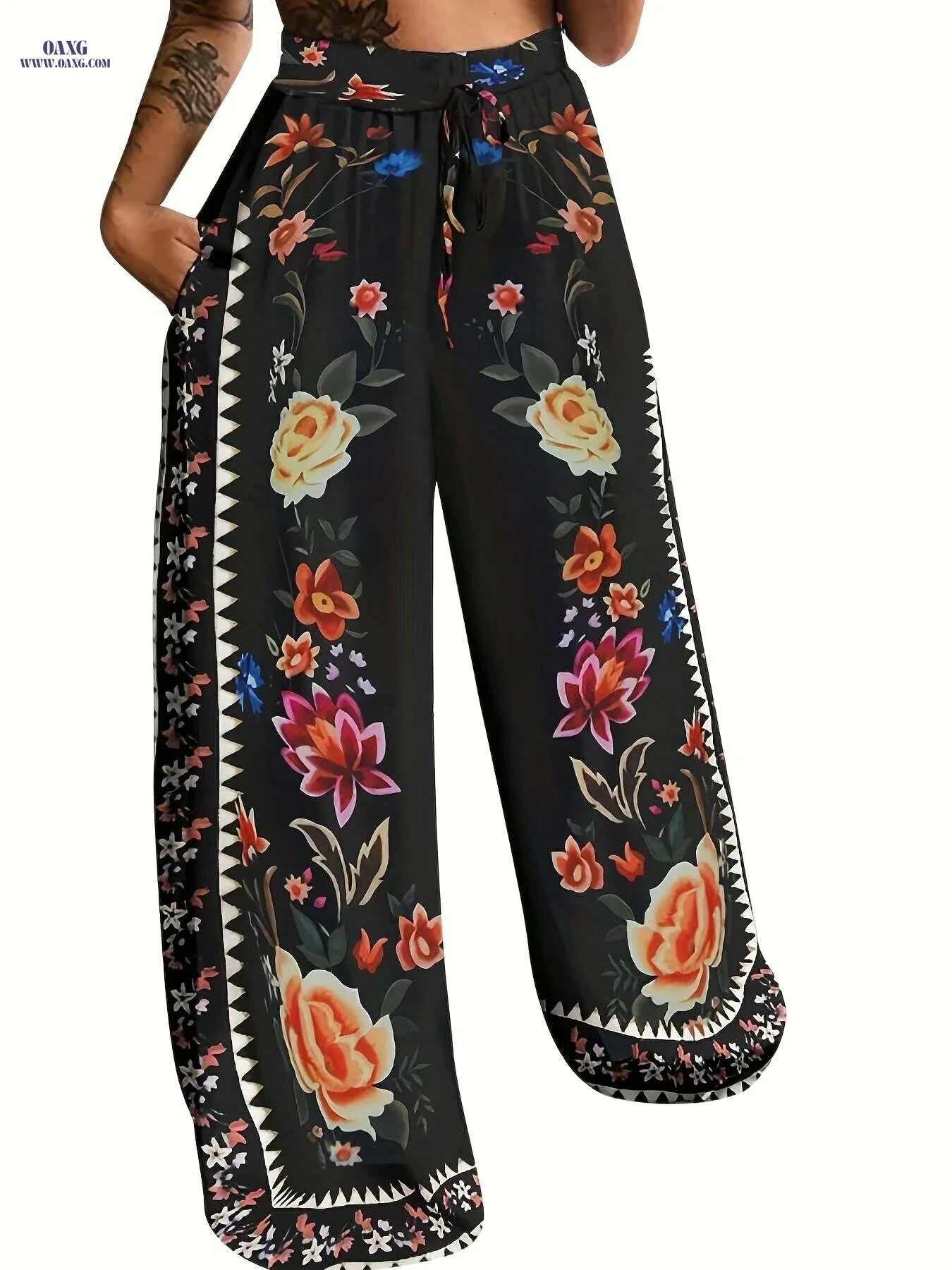 2023 Fashion Peacock Brushed Long Pants - Summer Casual Style   OAXG Blue / S