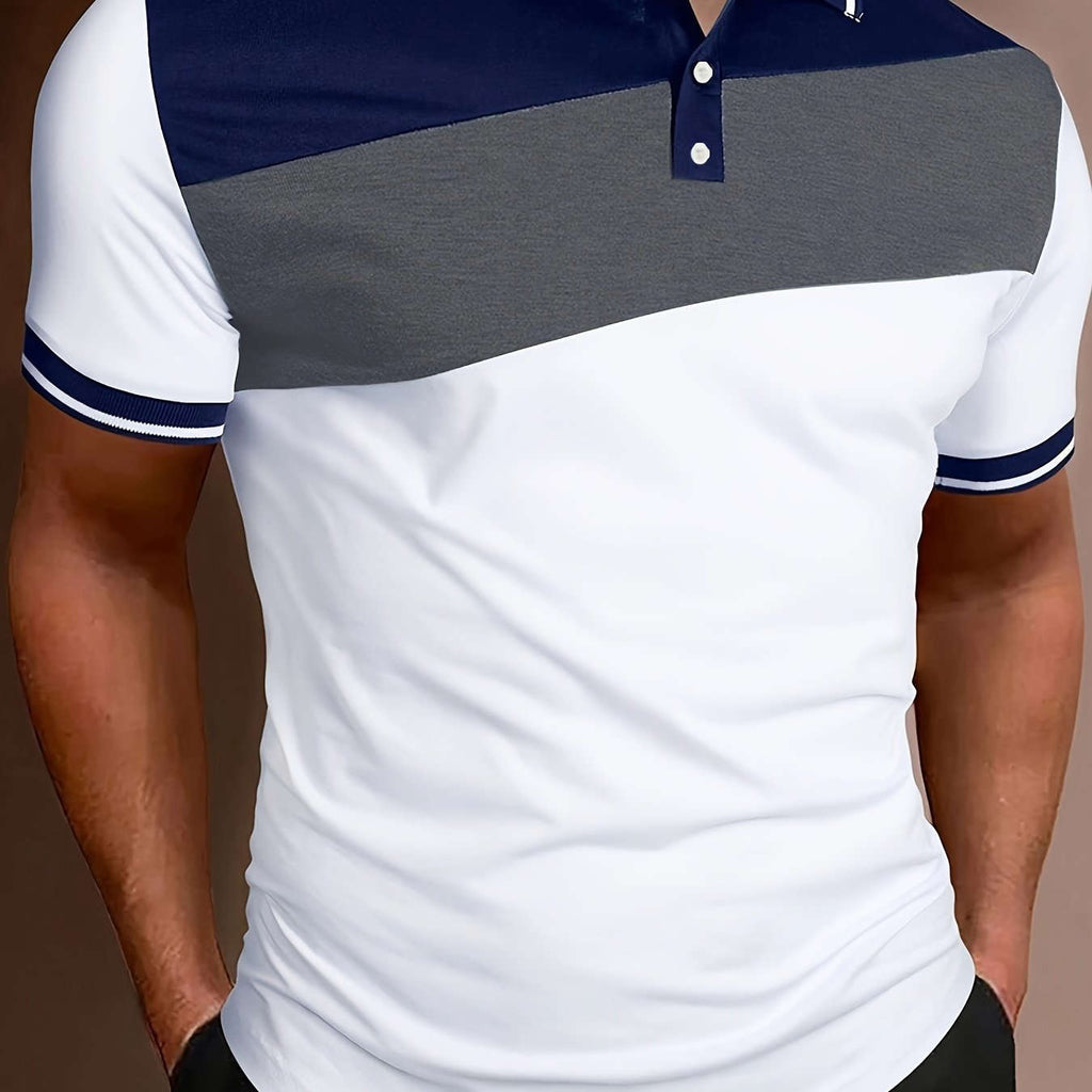 2023 Geometric Print Shirt for Men - Casual Short Sleeve Top   OAXG 