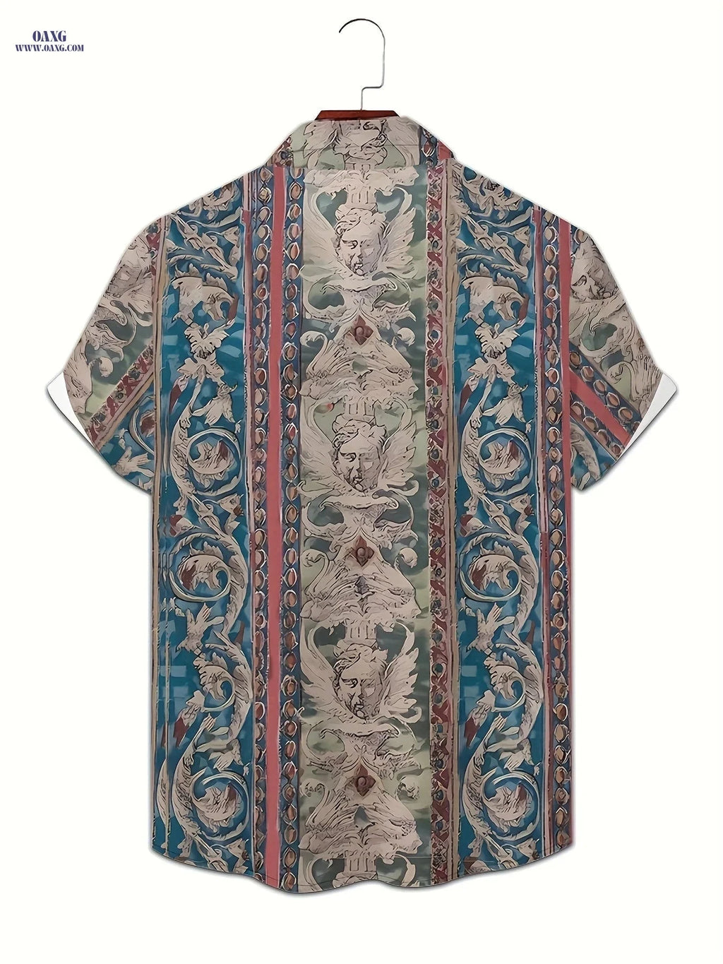 2023 Men's 3D Print Short Sleeve Shirt - Casual Geometric Design   OAXG Multicolor / FR S