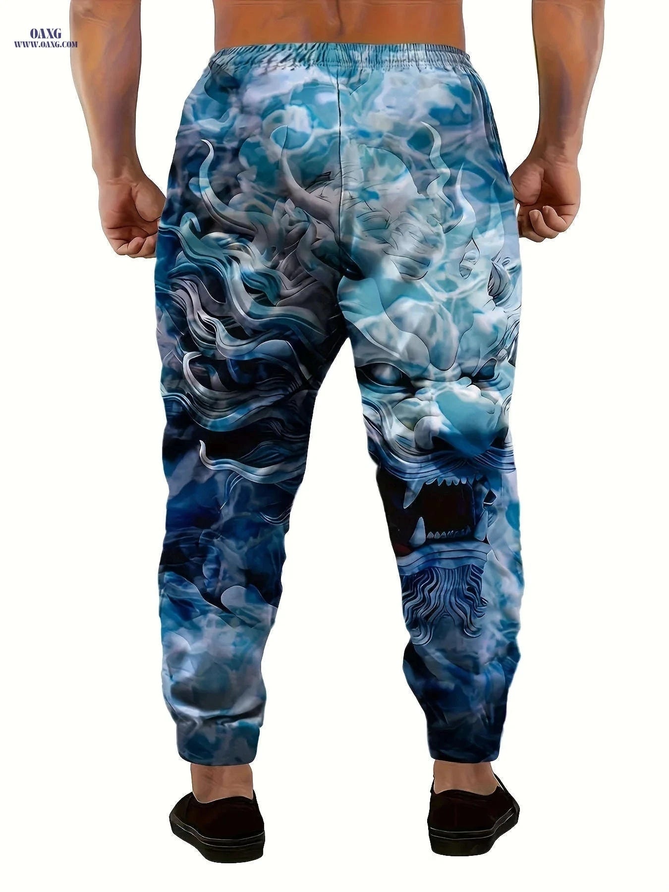 2024 Casual Sports Pants for Men - Vintage Print, Slight Stretch   OAXG 
