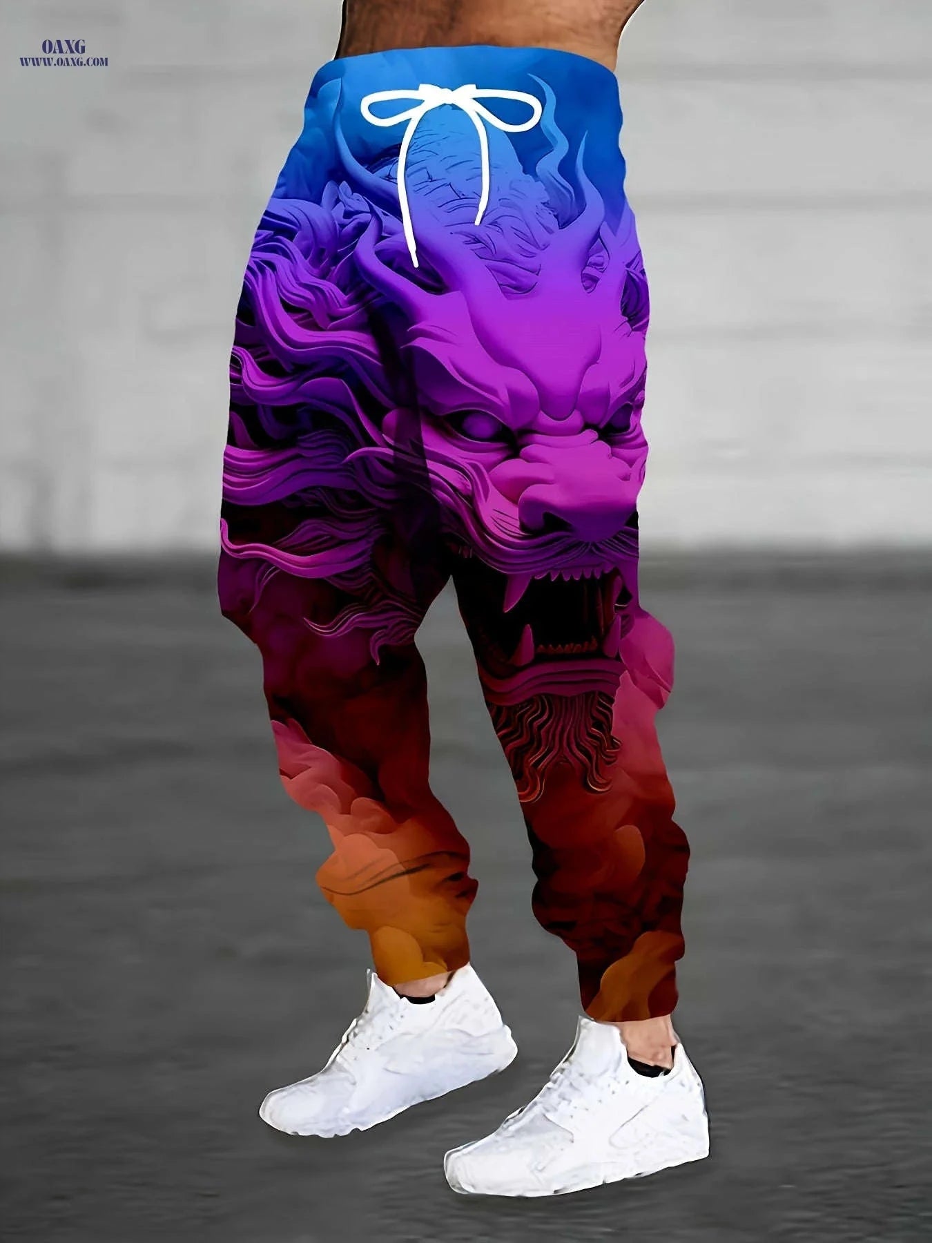 2024 Casual Sports Pants for Men - Vintage Print, Slight Stretch   OAXG 