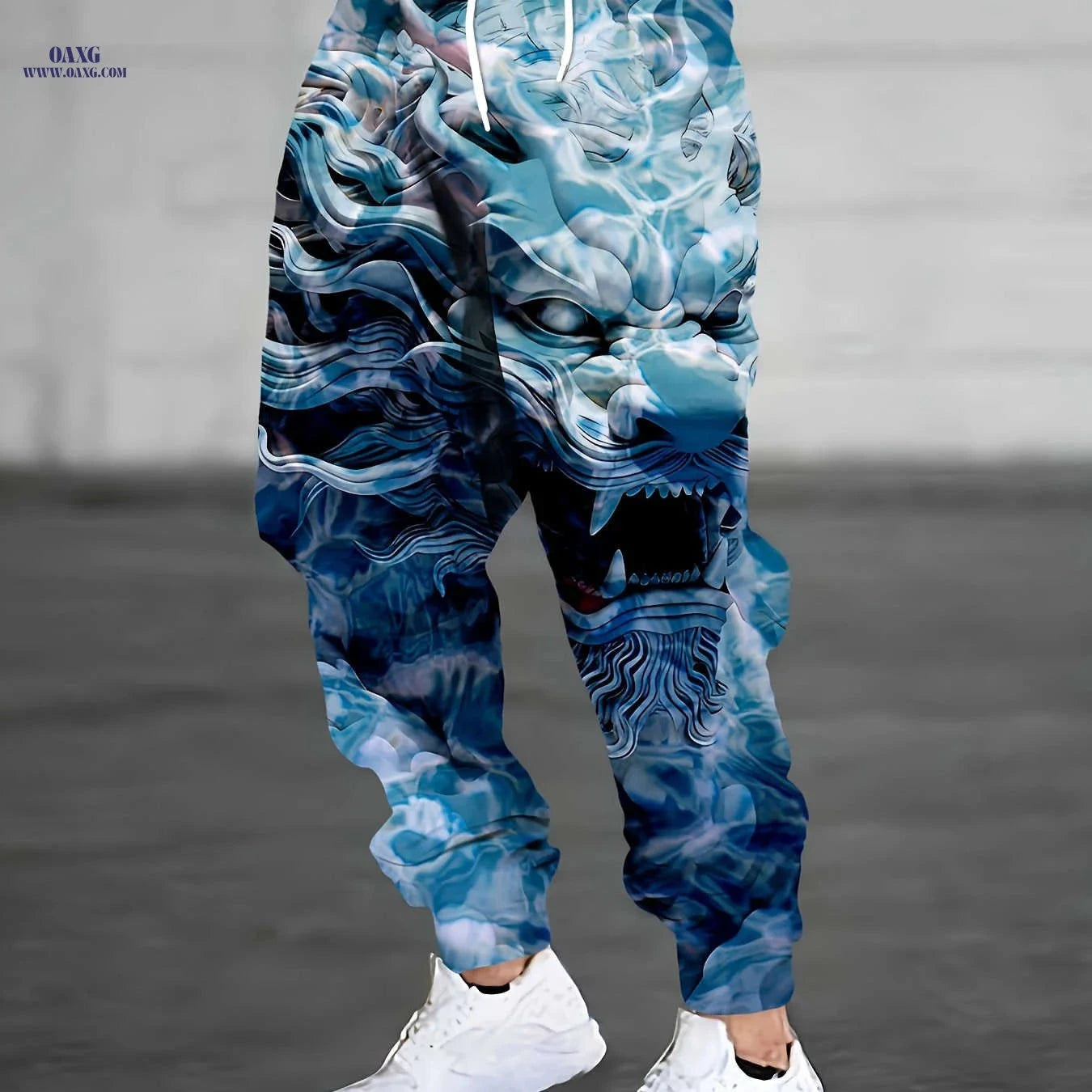 2024 Casual Sports Pants for Men - Vintage Print, Slight Stretch   OAXG Milky / FR S