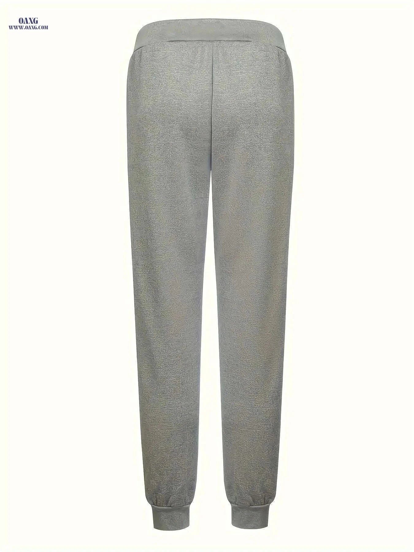 2024 Men's Light Grey Joggers - Regular Fit with NEW YORK Print   OAXG 