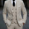 2024 Men's Slim Fit Business Suit Set - Elastic Fabric, Double Slit   OAXG 