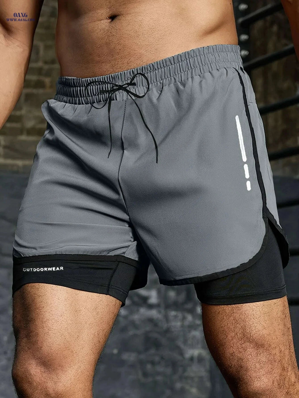 2024 New Men's Swim Trunks - Double Layered Casual Swimming Shorts   OAXG Black / XS