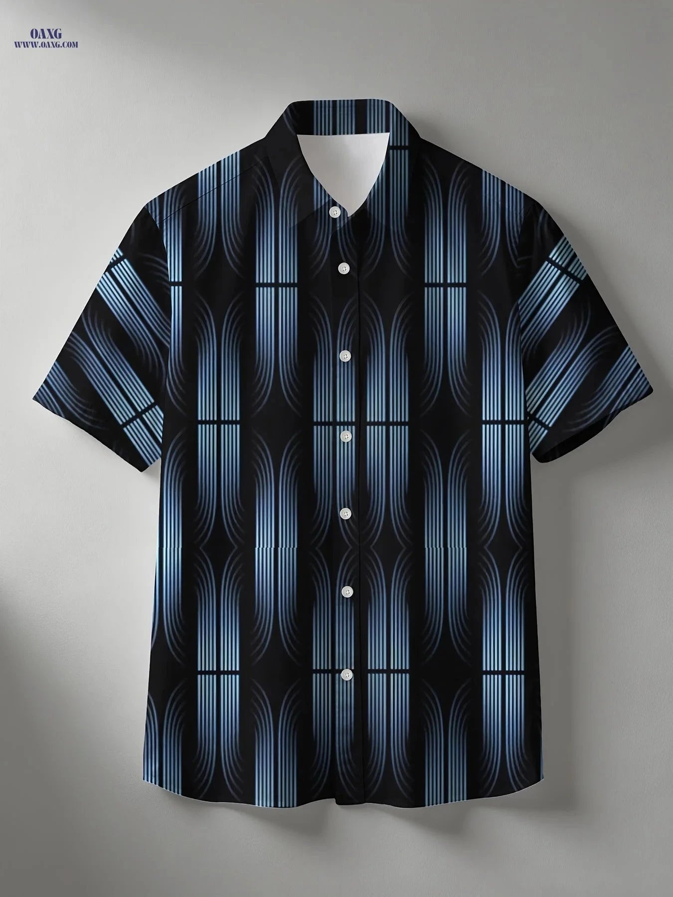 2024 Summer Men's Hawaiian Shirt - Breathable Fabric, Digital Print   OAXG DXCSA12 / FR S