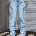 2024 Women's Slim-Fit Jeans - Trendy Casual Denim for All Seasons   OAXG Light Blue / XS