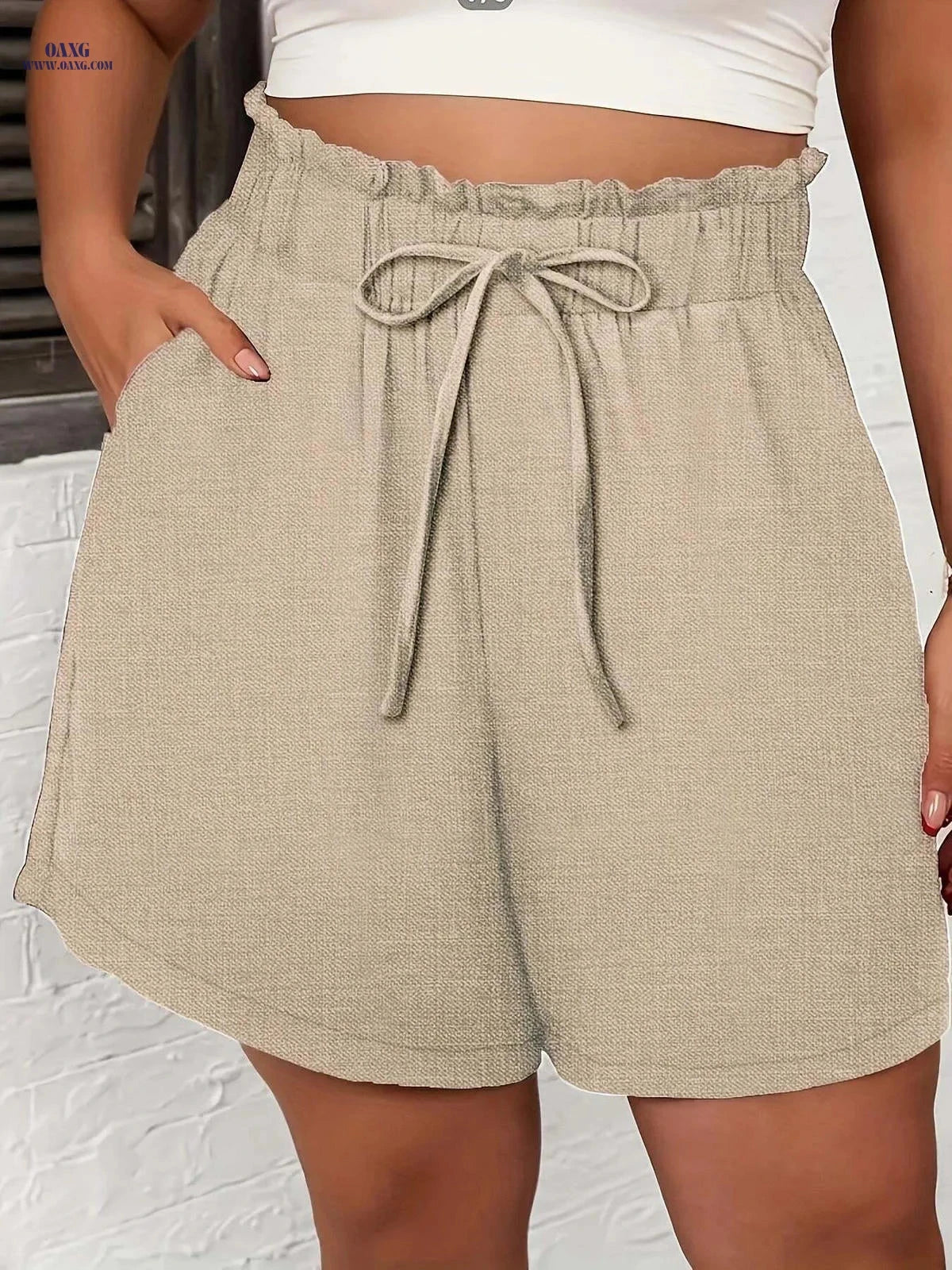 2025 Casual Faux Denim Shorts - No-Rinse, Summer Fashion Must-Have   OAXG 