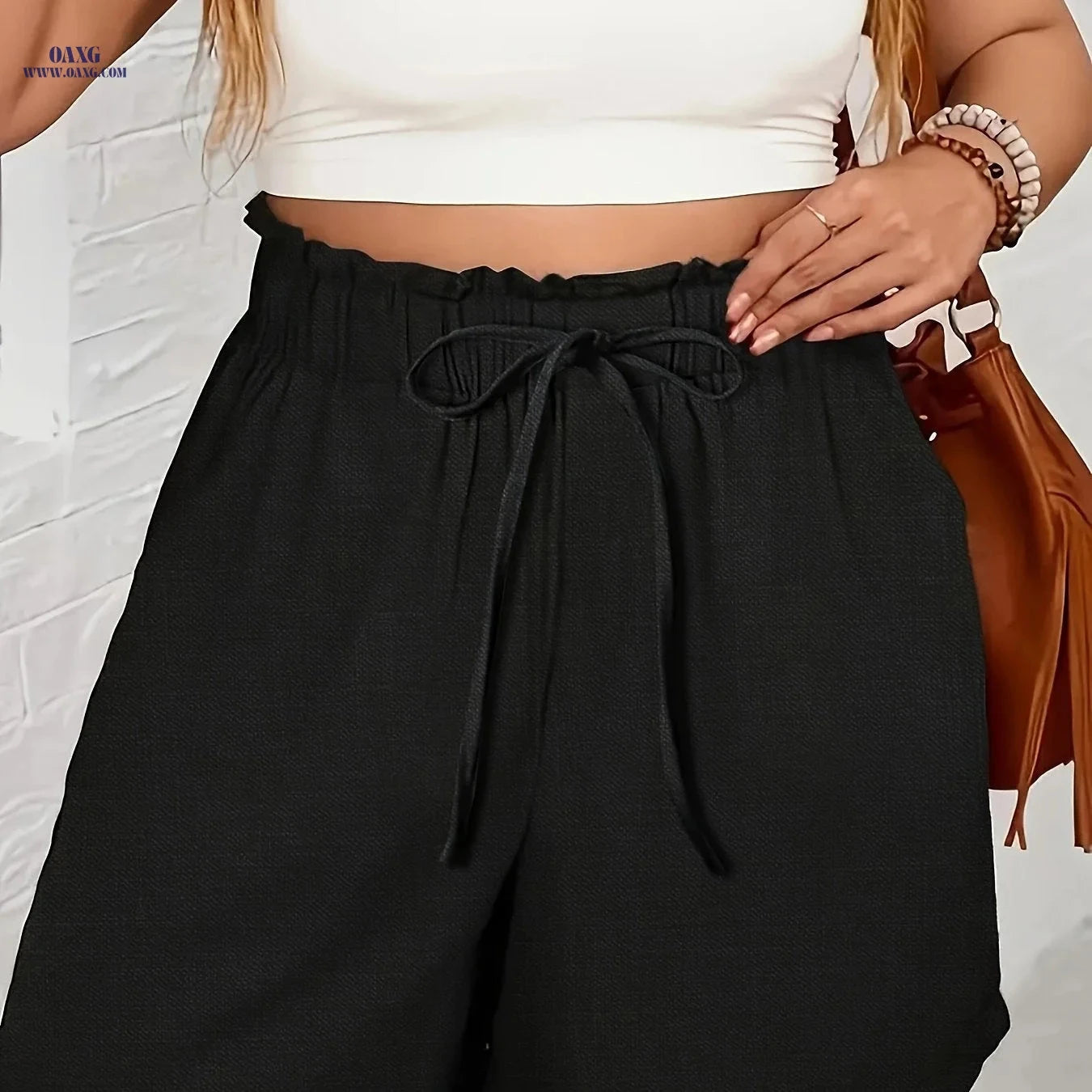 2025 Casual Faux Denim Shorts - No-Rinse, Summer Fashion Must-Have   OAXG 