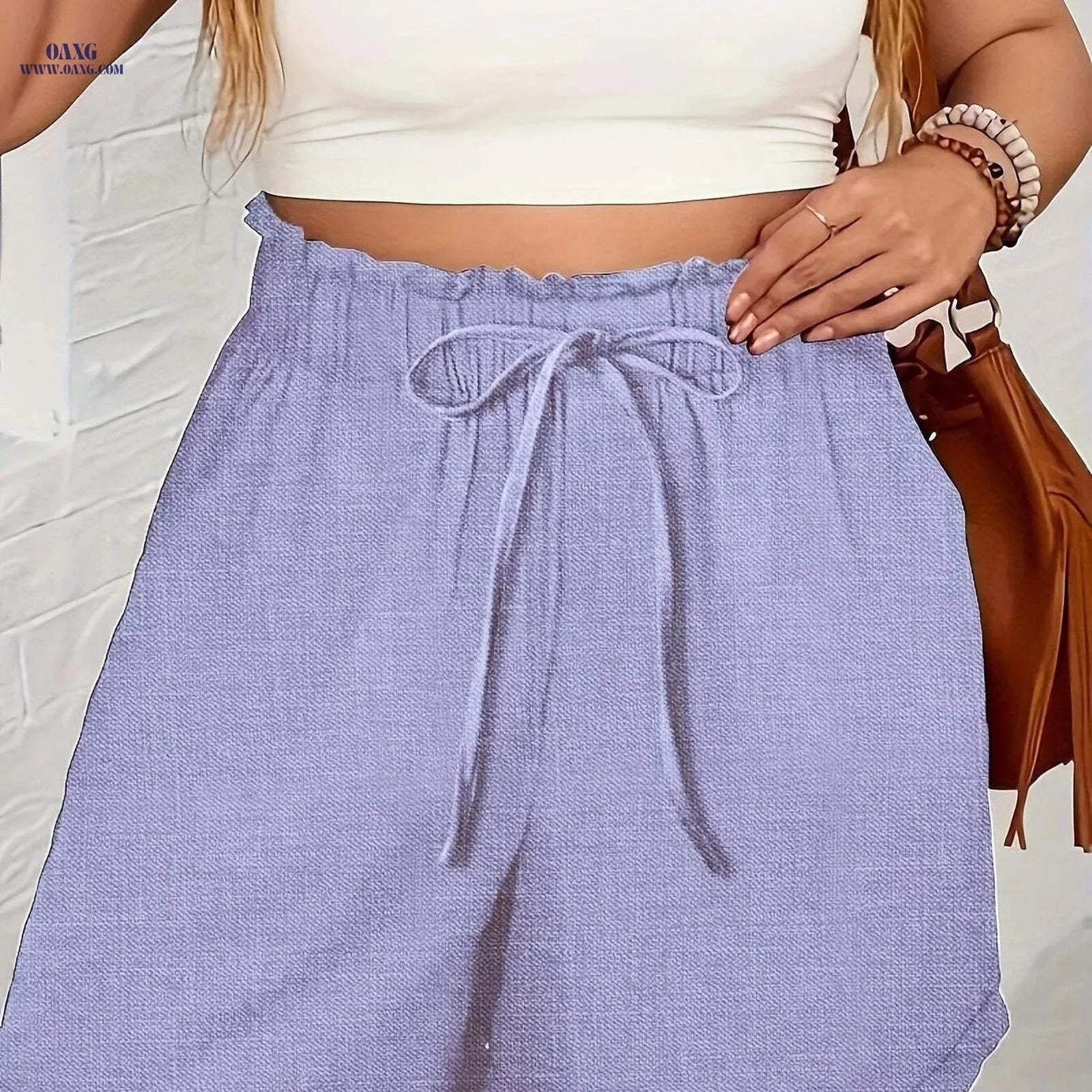 2025 Casual Faux Denim Shorts - No-Rinse, Summer Fashion Must-Have   OAXG 