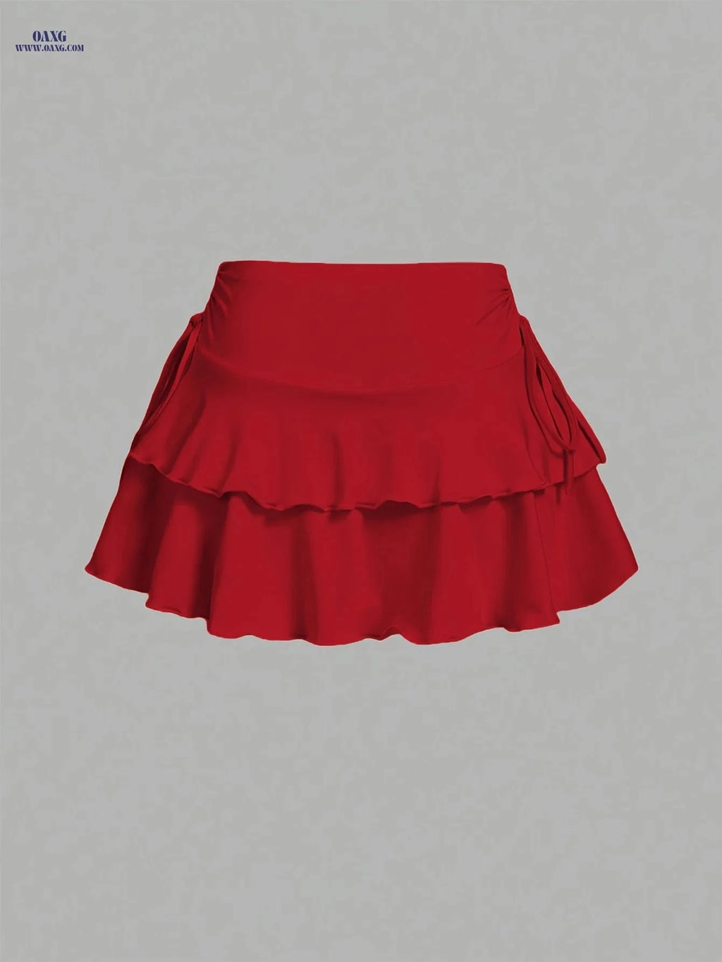 2025 High-Waisted Ruffle Mini Skirt - Versatile Layered Design   OAXG Black / XS