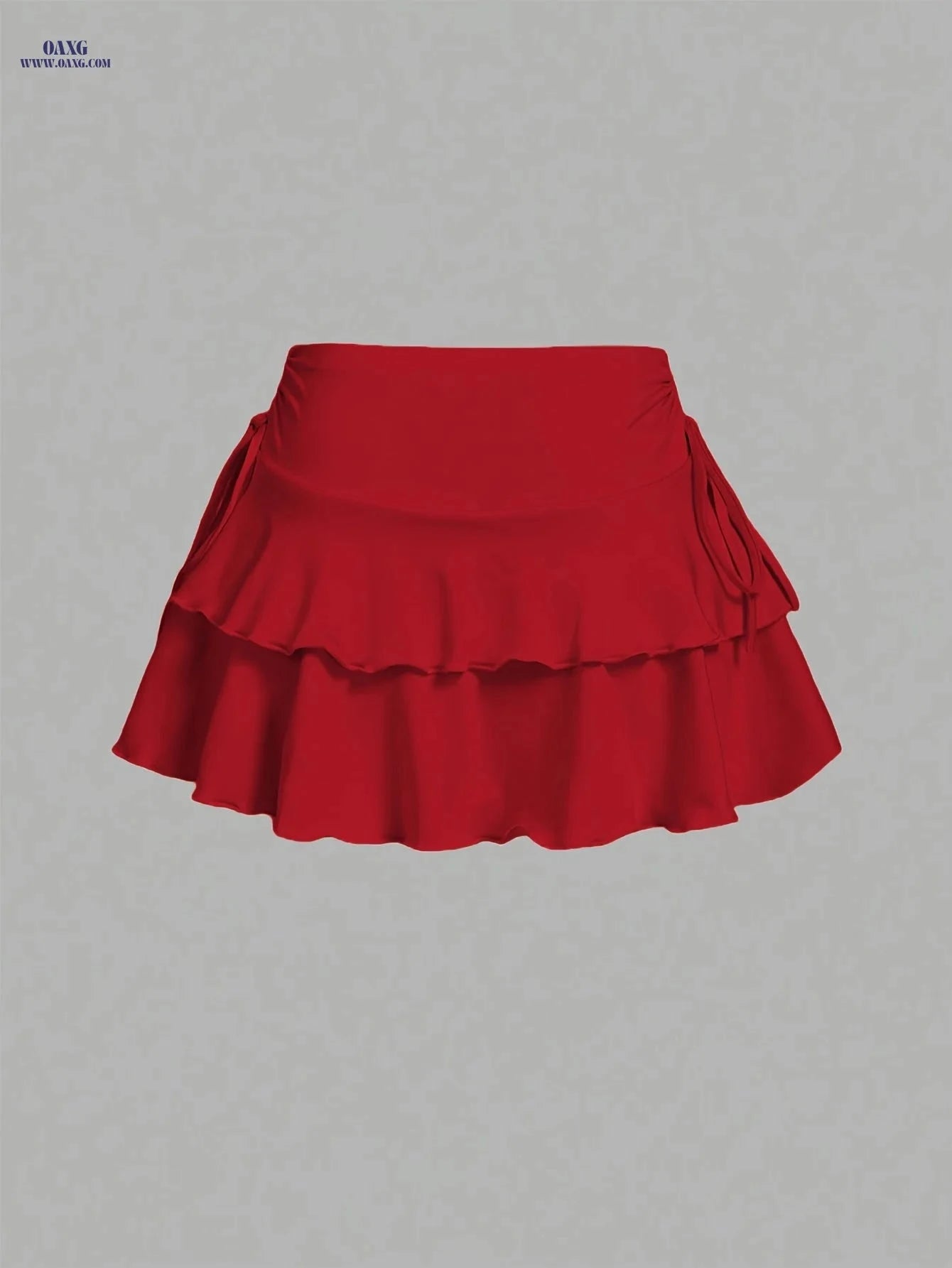 2025 High-Waisted Ruffle Mini Skirt - Versatile Layered Design   OAXG Black / XS