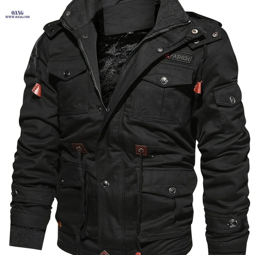 2025 Men's Casual Hooded Jacket - Multi-Pocket & Winter Ready   OAXG 
