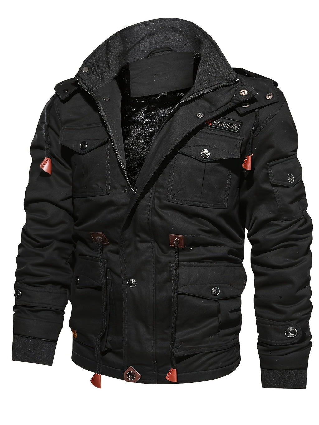 2025 Men's Casual Hooded Jacket - Multi-Pocket & Winter Ready   OAXG Black / FR XS