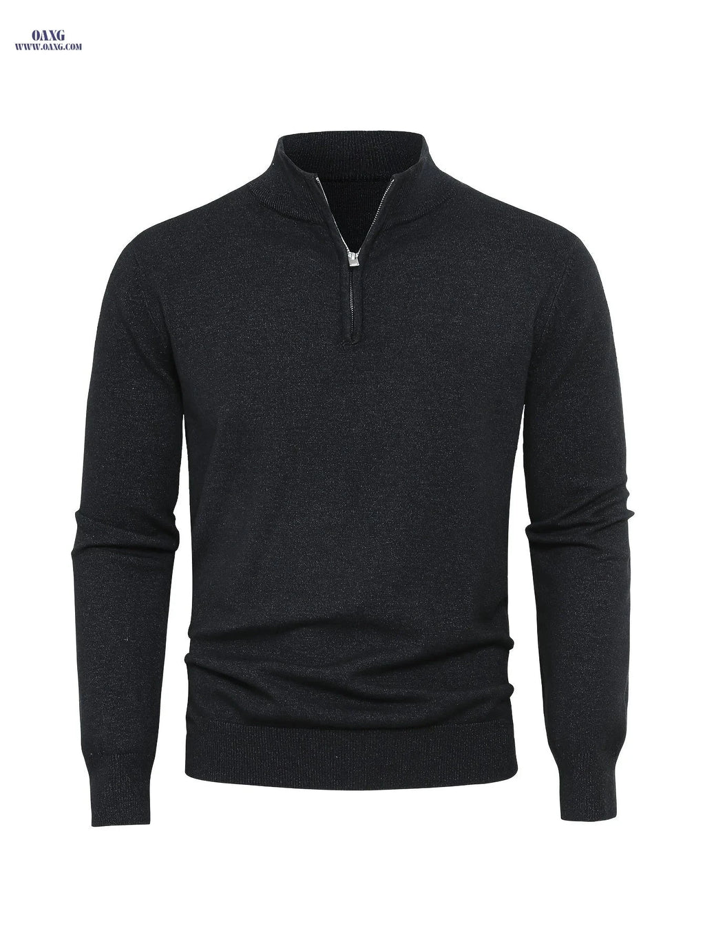 2025 Men's Casual Knit Zip-Front Sweater - Warm High-GSM Pullover   OAXG 