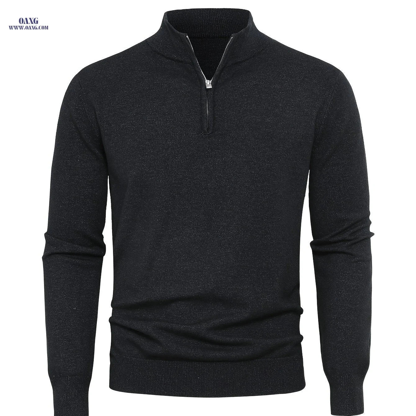 2025 Men's Casual Knit Zip-Front Sweater - Warm High-GSM Pullover   OAXG 