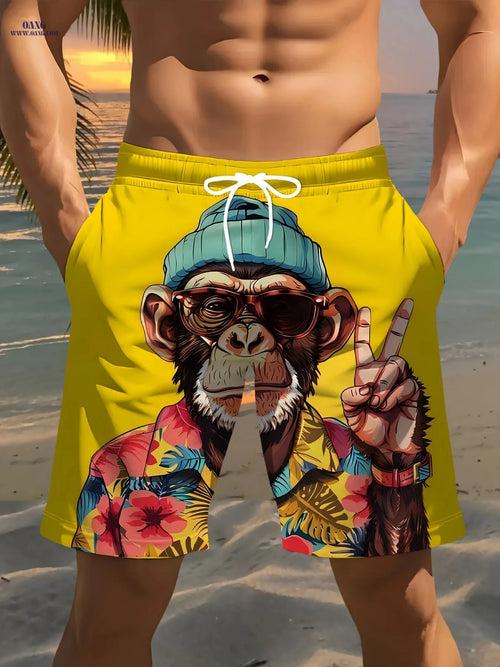 2025 Men's Fashion Beach Shorts - Lightweight & Comfortable Fit   OAXG Yellow / FR S