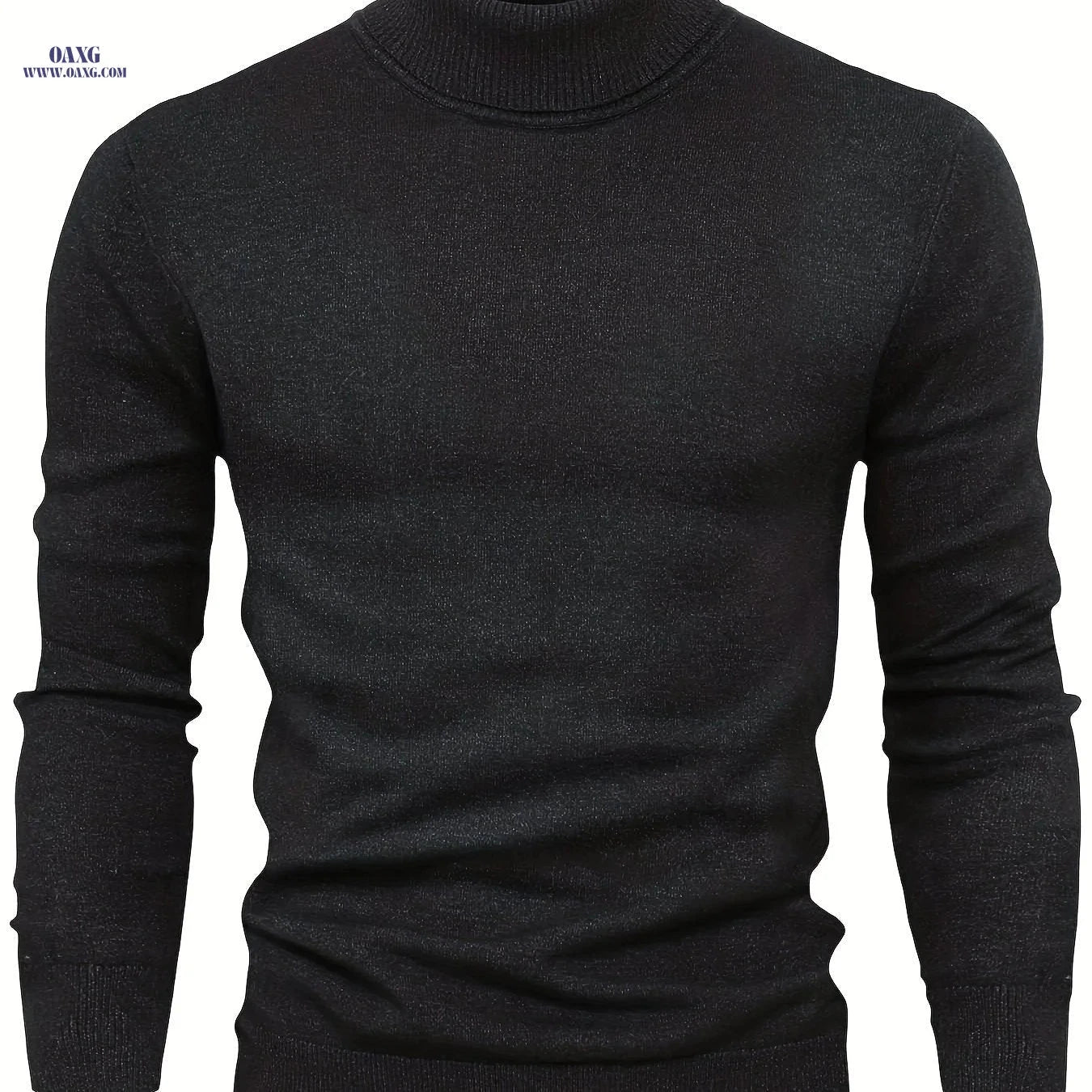 2025 Men's High-Neck Sweater - Warm Blended Knit for Fall/Winter   OAXG 