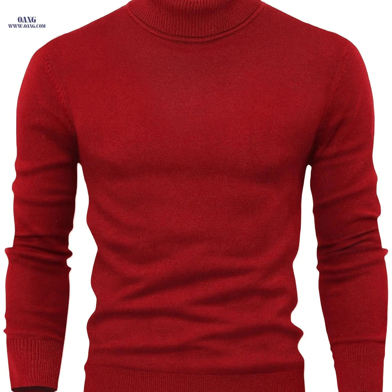 2025 Men's High-Neck Sweater - Warm Blended Knit for Fall/Winter   OAXG 
