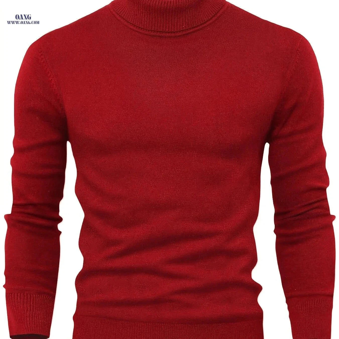 2025 Men's High-Neck Sweater - Warm Blended Knit for Fall/Winter   OAXG Royal Blue / FR XS