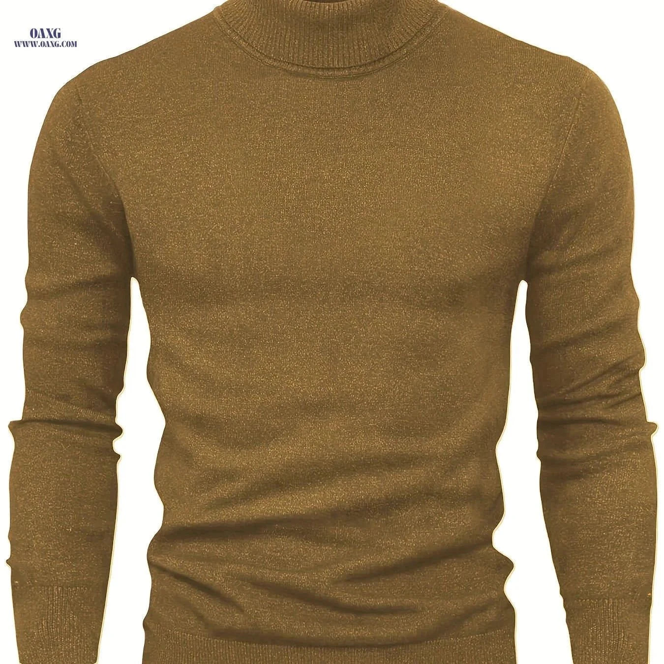 2025 Men's High-Neck Sweater - Warm Blended Knit for Fall/Winter   OAXG Royal Blue / FR XS