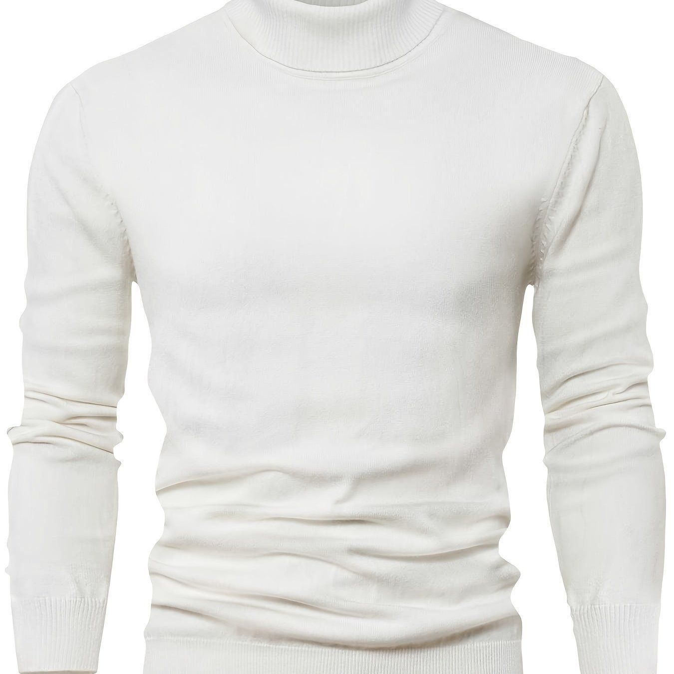 2025 Men's High-Neck Sweater - Warm Blended Knit for Fall/Winter   OAXG Royal Blue / FR XS