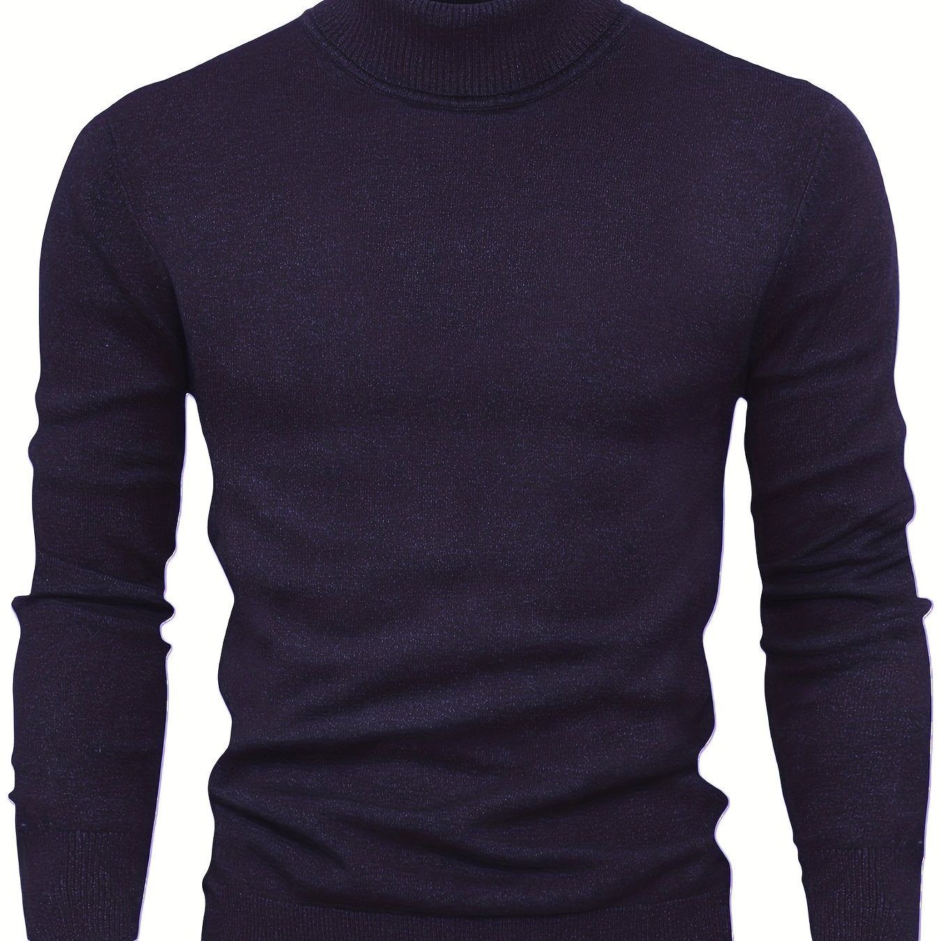 2025 Men's High-Neck Sweater - Warm Blended Knit for Fall/Winter   OAXG Royal Blue / FR XS