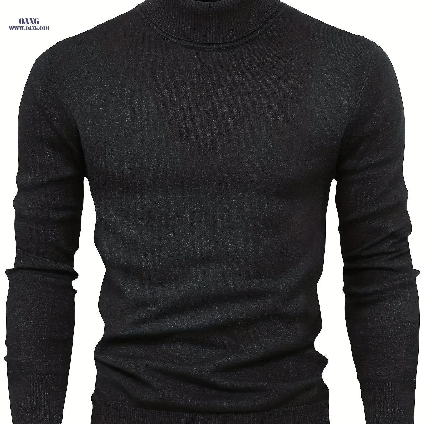 2025 Men's High-Neck Sweater - Warm Blended Knit for Fall/Winter   OAXG Royal Blue / FR XS