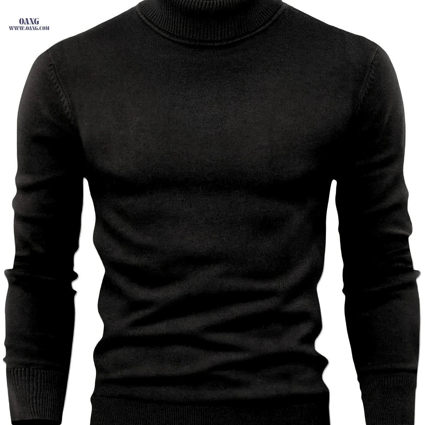 2025 Men's High-Neck Sweater - Warm Blended Knit for Fall/Winter   OAXG Royal Blue / FR XS
