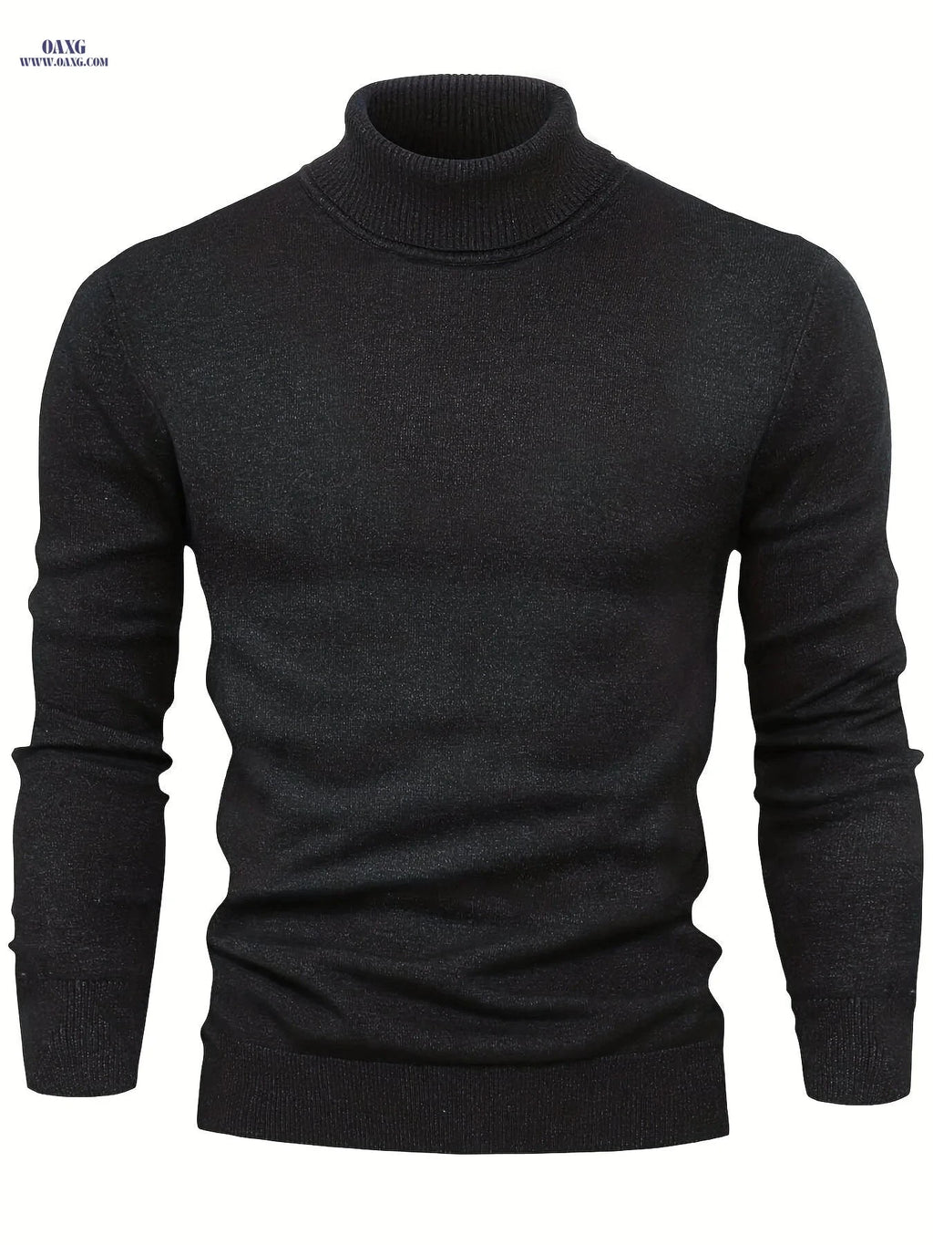 2025 Men's High-Neck Sweater - Warm Blended Knit for Fall/Winter   OAXG 