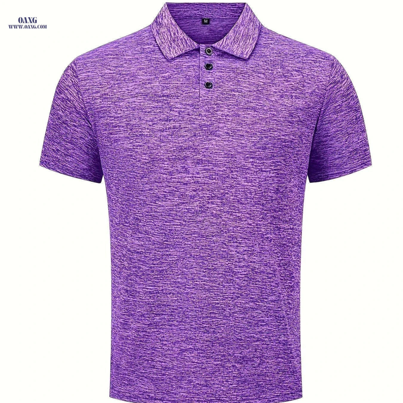 2025 Men's Polo Shirt with Collar - Short Sleeve, Solid Color Style   OAXG 