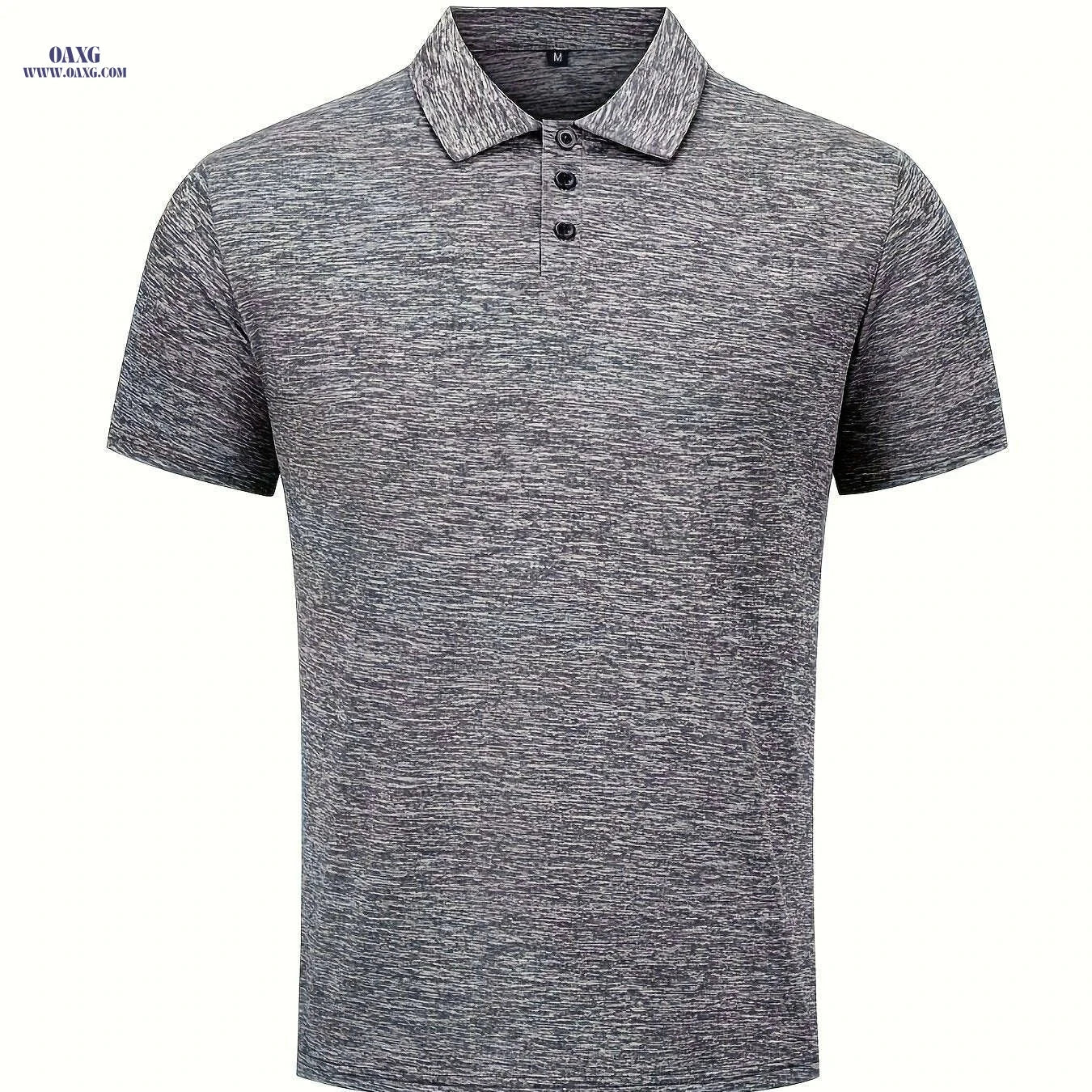 2025 Men's Polo Shirt with Collar - Short Sleeve, Solid Color Style   OAXG 
