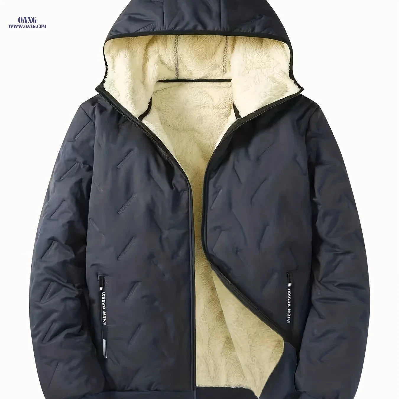 2025 Men's Warm Hooded Cardigan Jacket - Trendy Winter Outerwear   OAXG 
