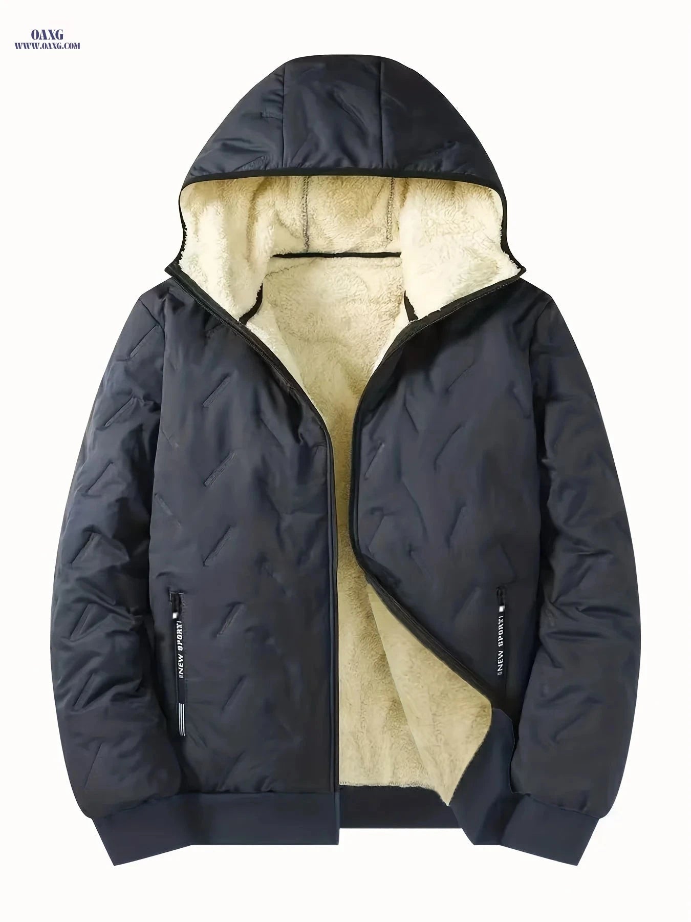 2025 Men's Warm Hooded Cardigan Jacket - Trendy Winter Outerwear   OAXG 