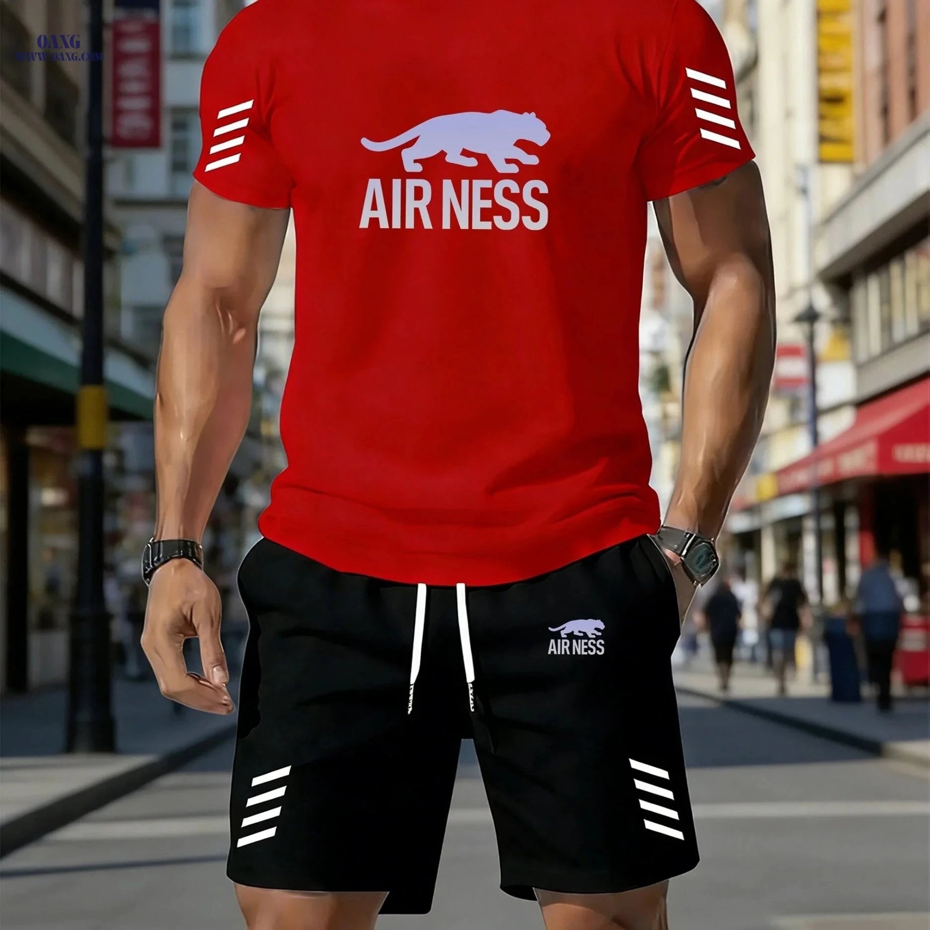 2026 Summer Men's Casual Set - Stylish Short-Sleeve Tee & Shorts   OAXG 