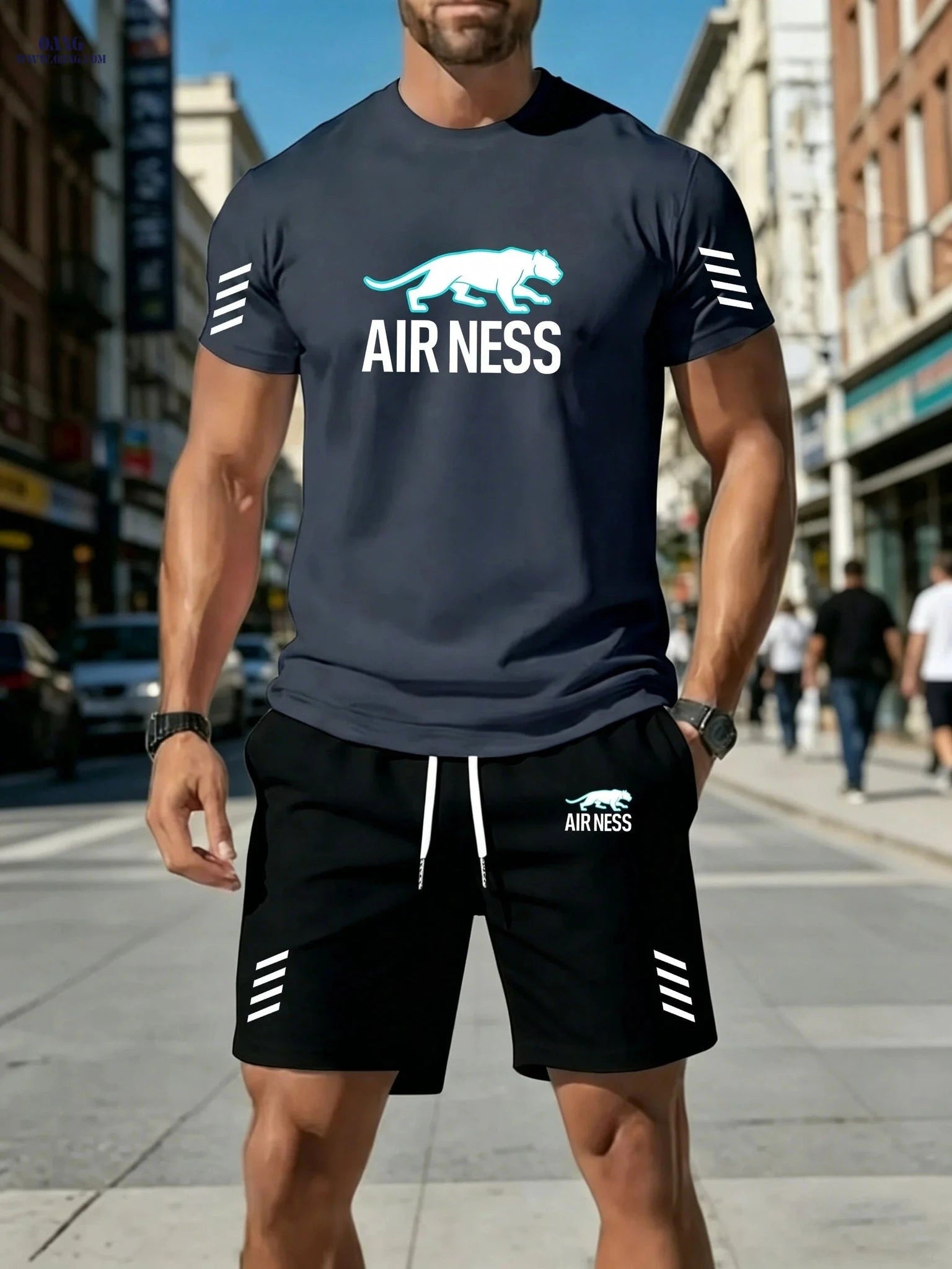 2026 Summer Men's Casual Set - Stylish Short-Sleeve Tee & Shorts   OAXG 