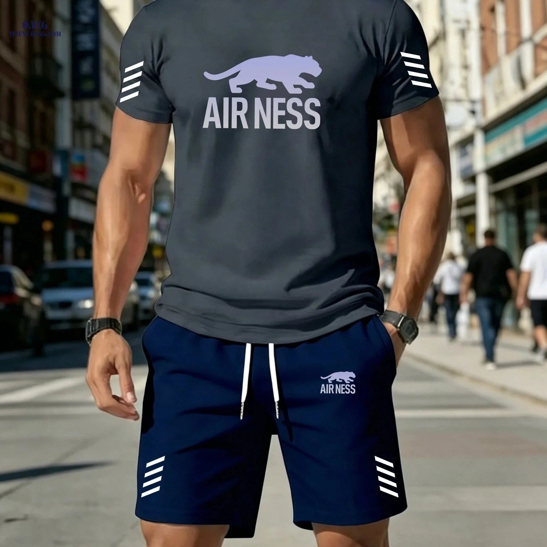 2026 Summer Men's Casual Set - Stylish Short-Sleeve Tee & Shorts   OAXG 