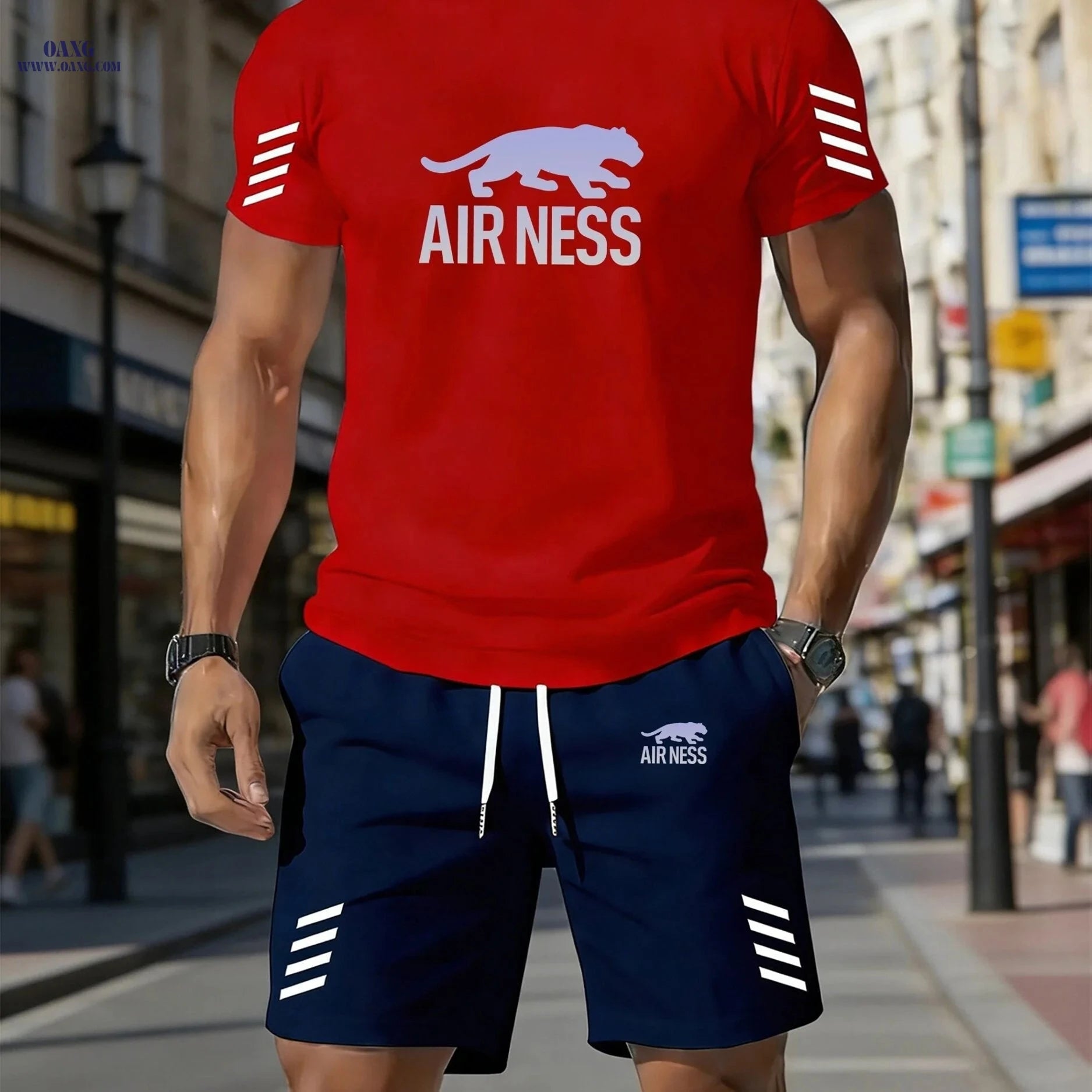 2026 Summer Men's Casual Set - Stylish Short-Sleeve Tee & Shorts   OAXG 