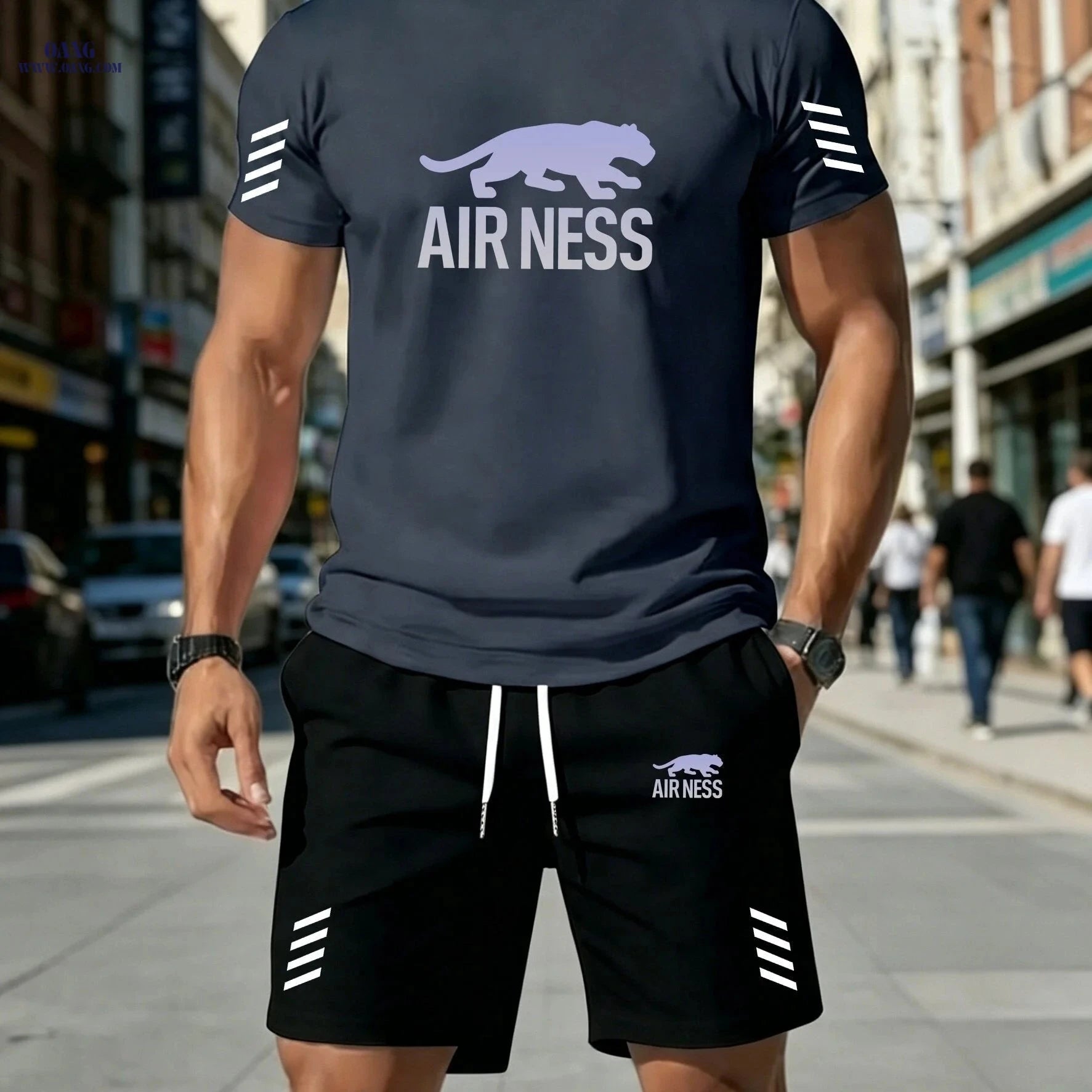 2026 Summer Men's Casual Set - Stylish Short-Sleeve Tee & Shorts   OAXG 