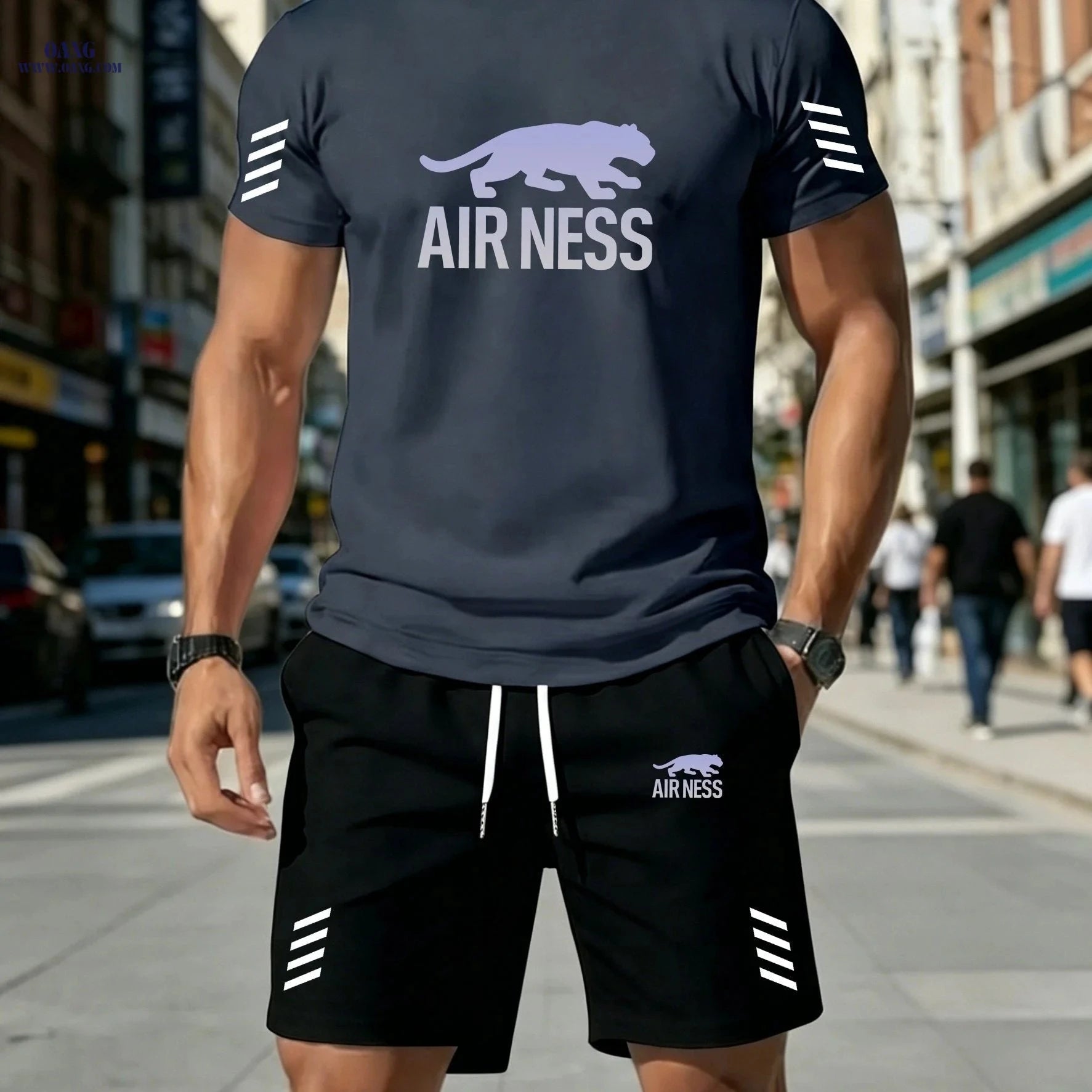 2026 Summer Men's Casual Set - Stylish Short-Sleeve Tee & Shorts   OAXG 