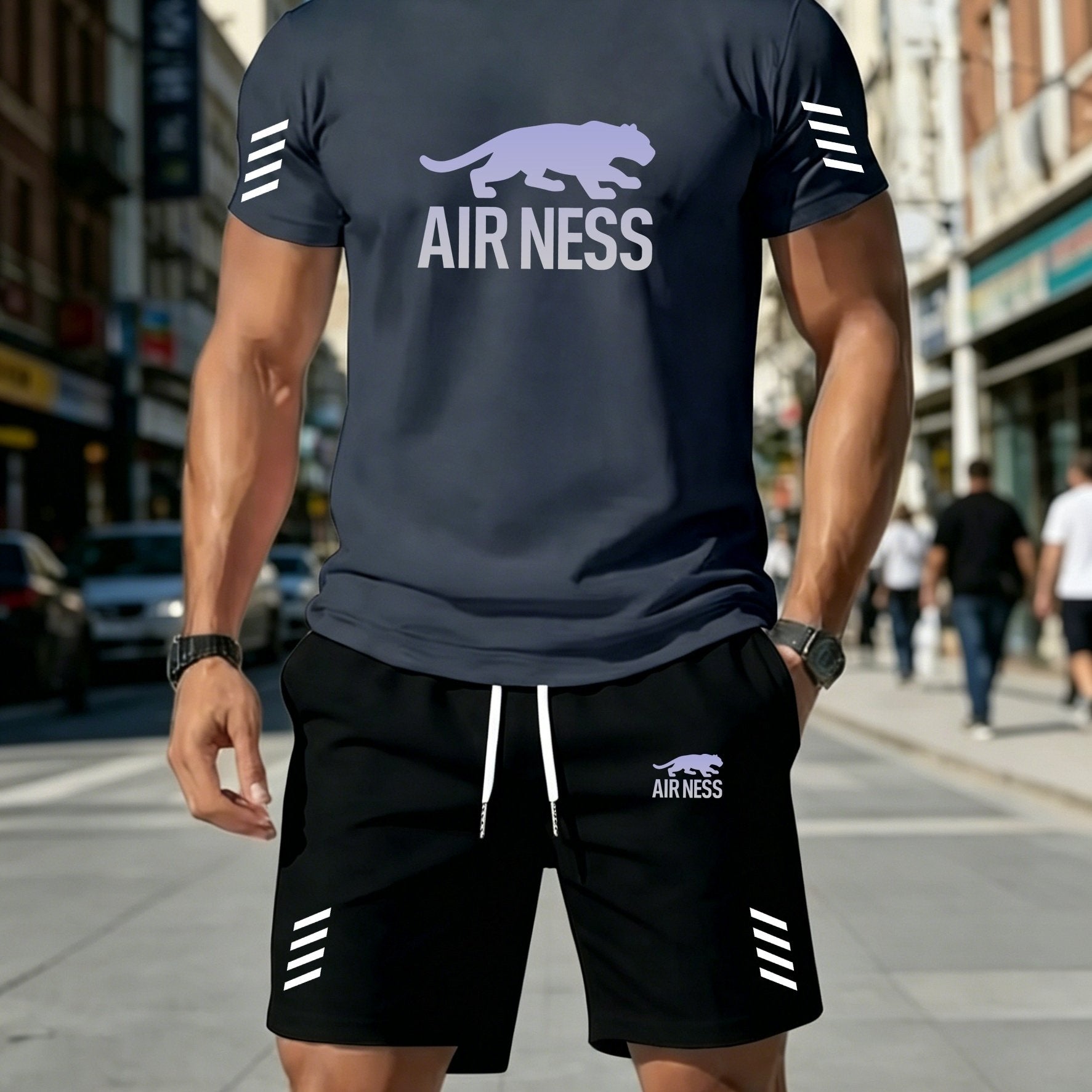 2026 Summer Men's Casual Set - Stylish Short-Sleeve Tee & Shorts   OAXG 