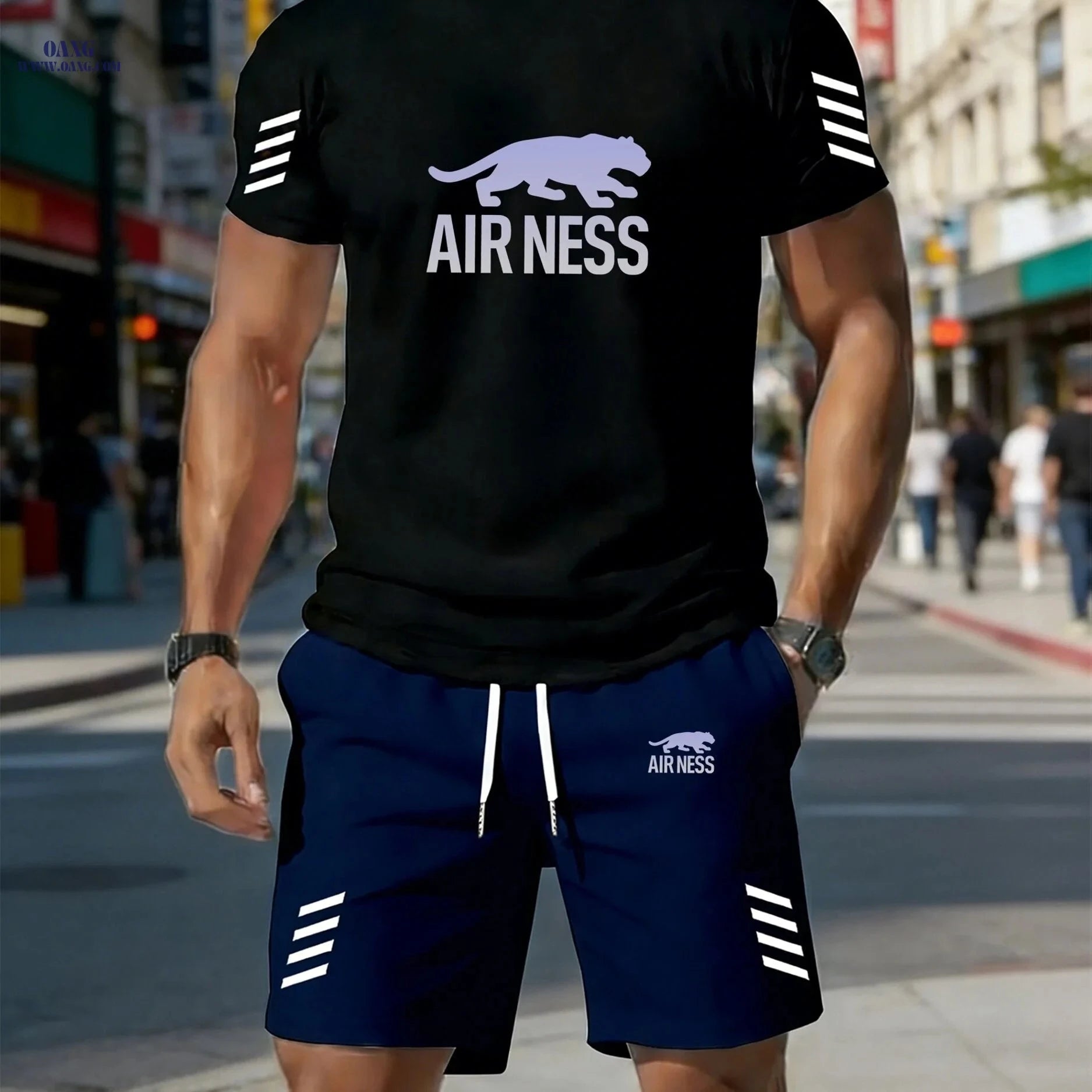 2026 Summer Men's Casual Set - Stylish Short-Sleeve Tee & Shorts   OAXG 