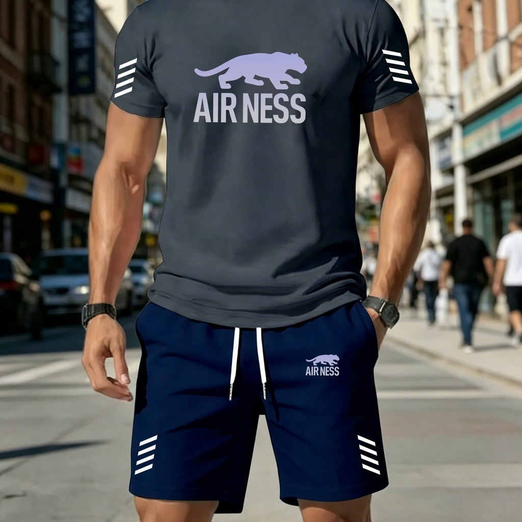 2026 Summer Men's Casual Set - Stylish Short-Sleeve Tee & Shorts   OAXG 