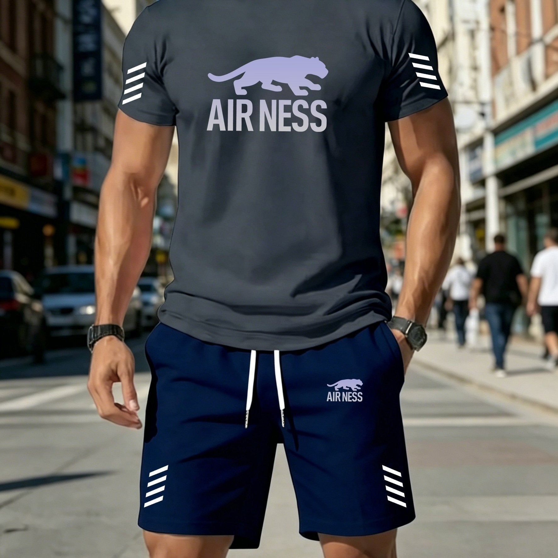 2026 Summer Men's Casual Set - Stylish Short-Sleeve Tee & Shorts   OAXG 