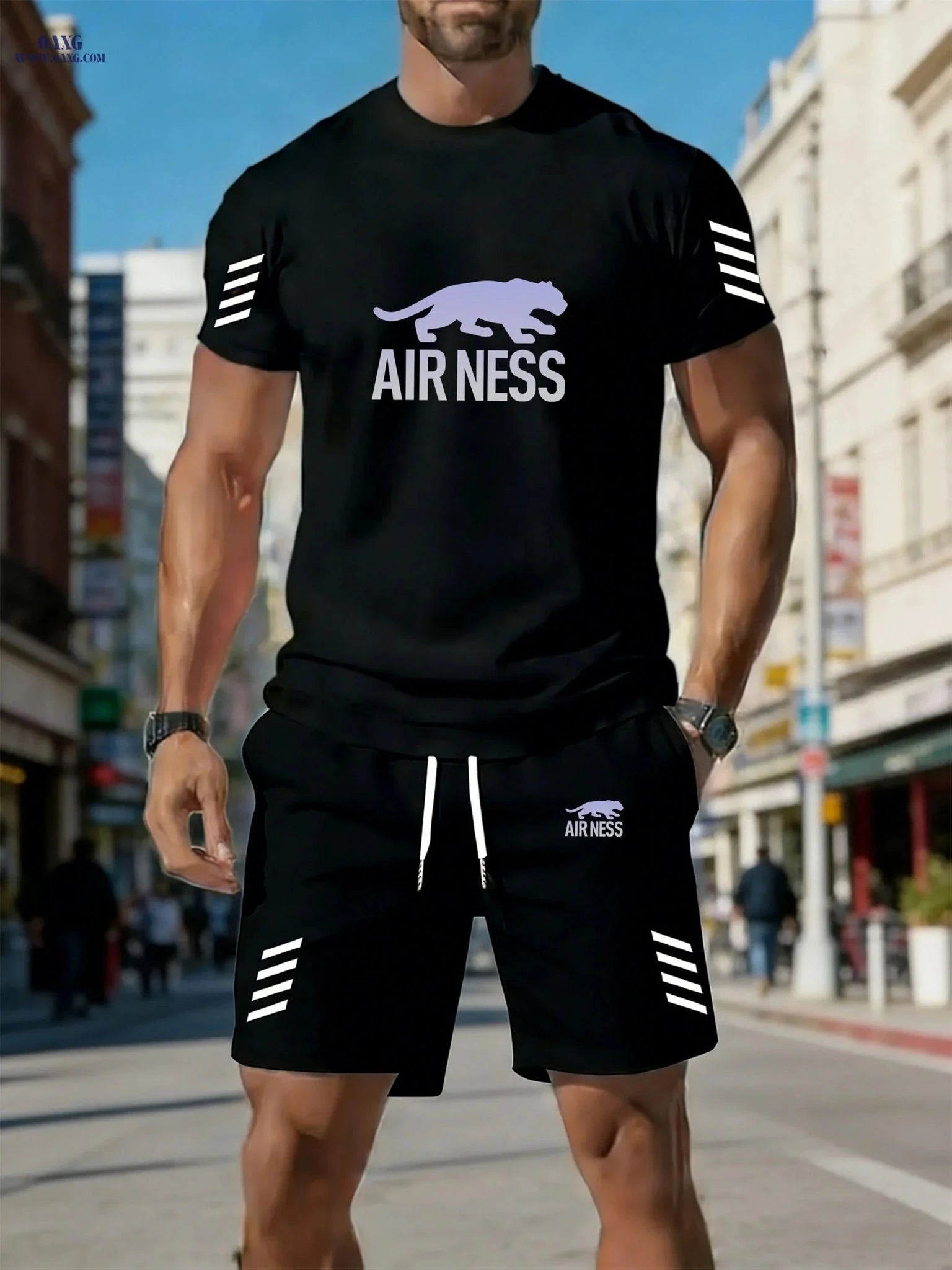 2026 Summer Men's Casual Set - Stylish Short-Sleeve Tee & Shorts   OAXG 